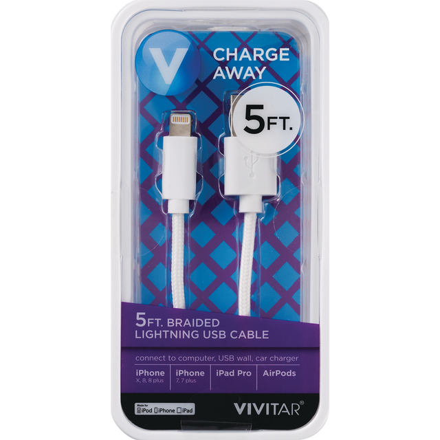 slide 1 of 1, Vivitar 5f Braided Light Cable, 1 ct