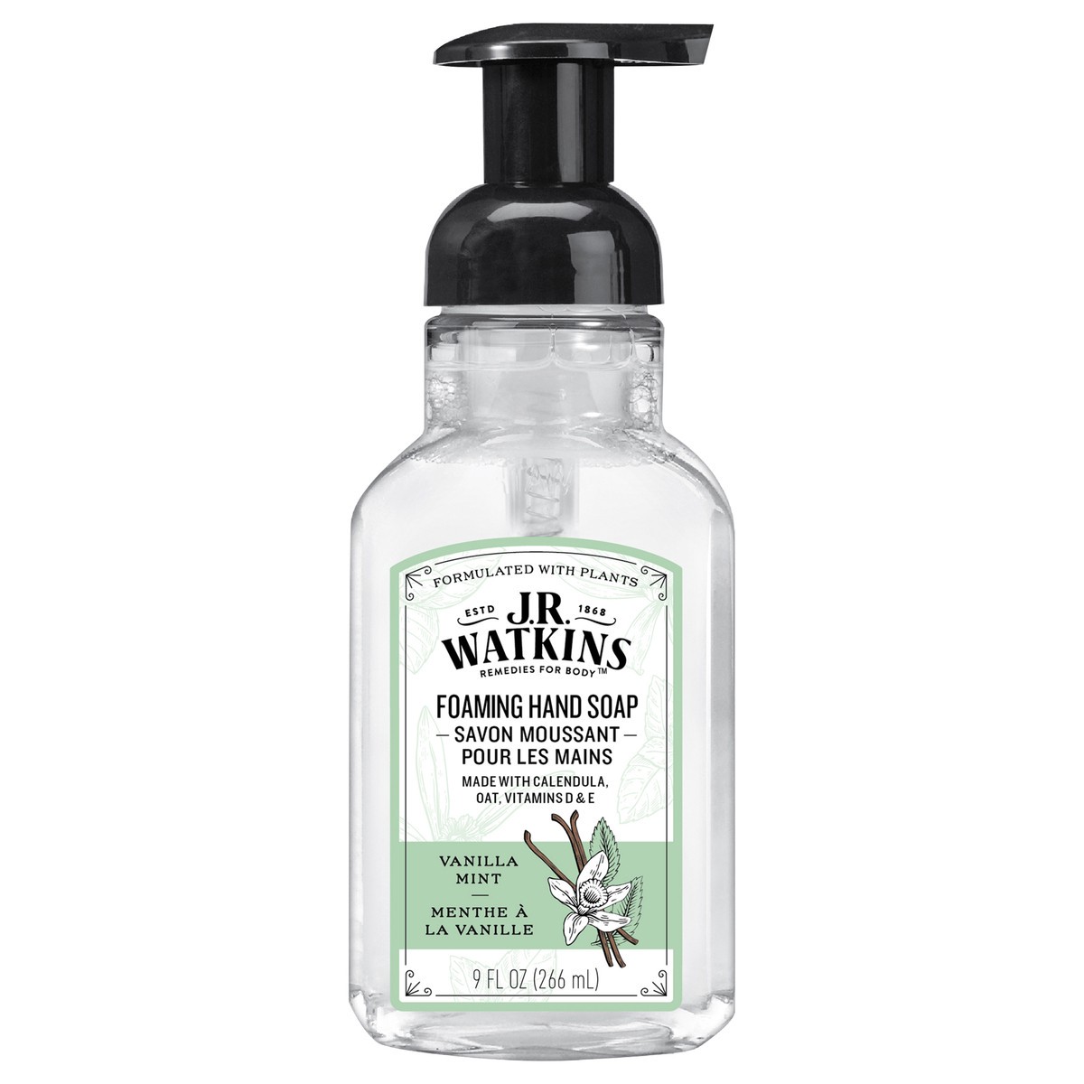 slide 1 of 7, J.R. Watkins Foaming Hand Soap, Vanilla Mint, 9 fl. oz., 9 fl oz