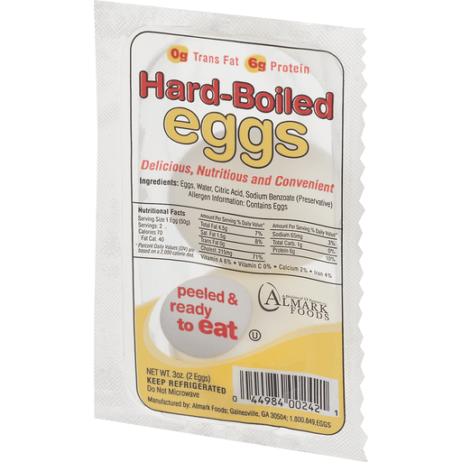 slide 3 of 9, Almark Foods Hard Boiled Eggs, 2 ct