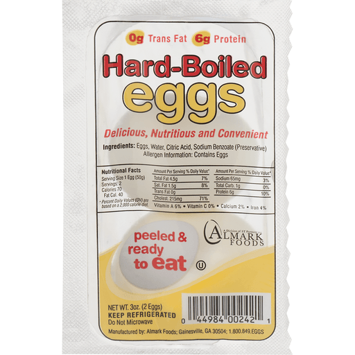 slide 4 of 9, Almark Foods Hard Boiled Eggs, 2 ct