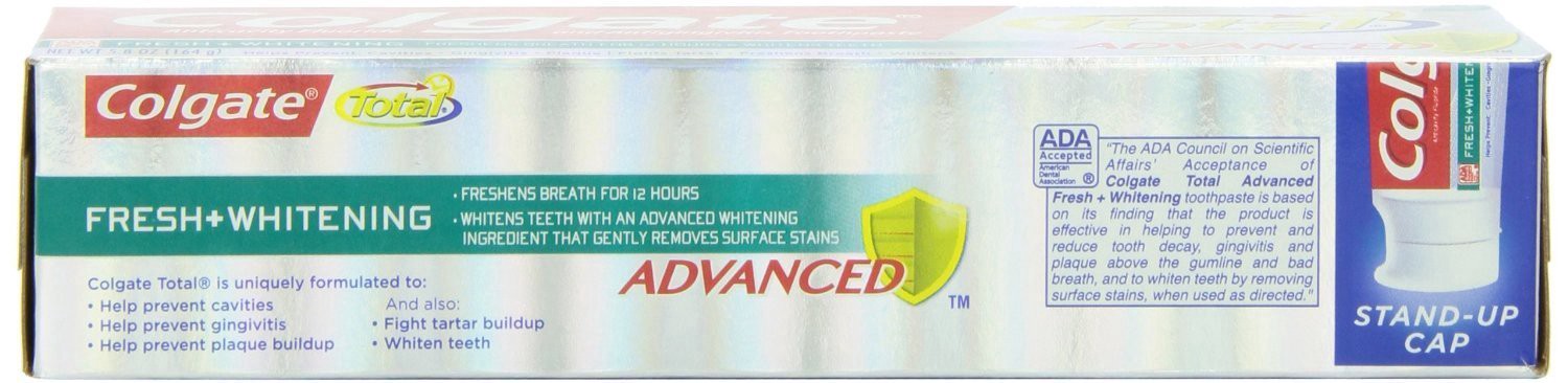 slide 3 of 5, Colgate Total Advanced Toothpaste - Fresh Whitening Gel, 4 oz