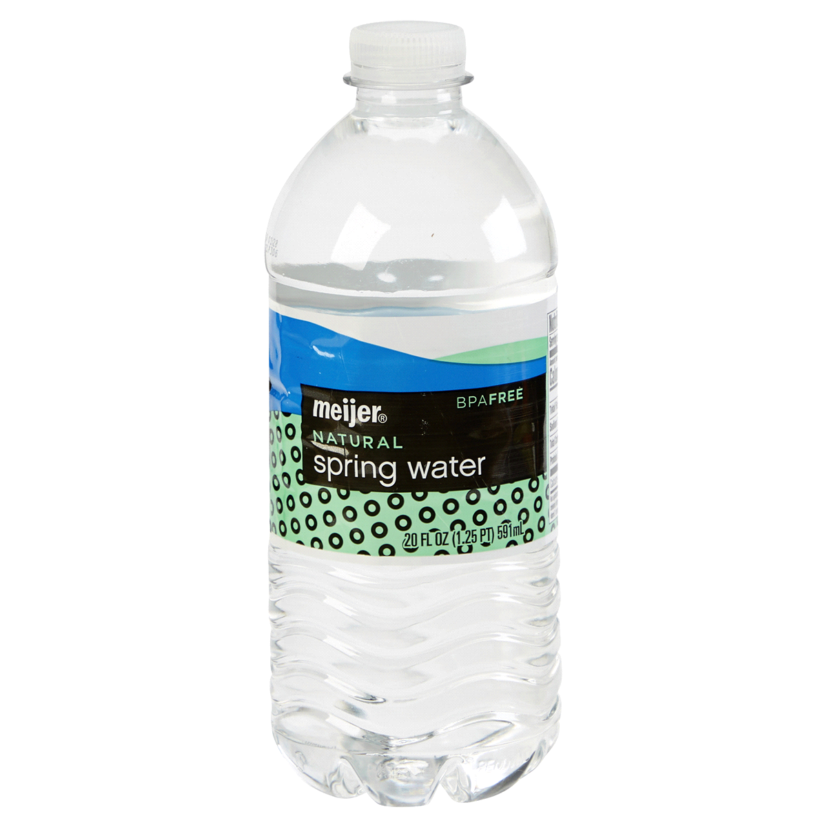 slide 1 of 1, Meijer Spring Water Bottle, 20 oz