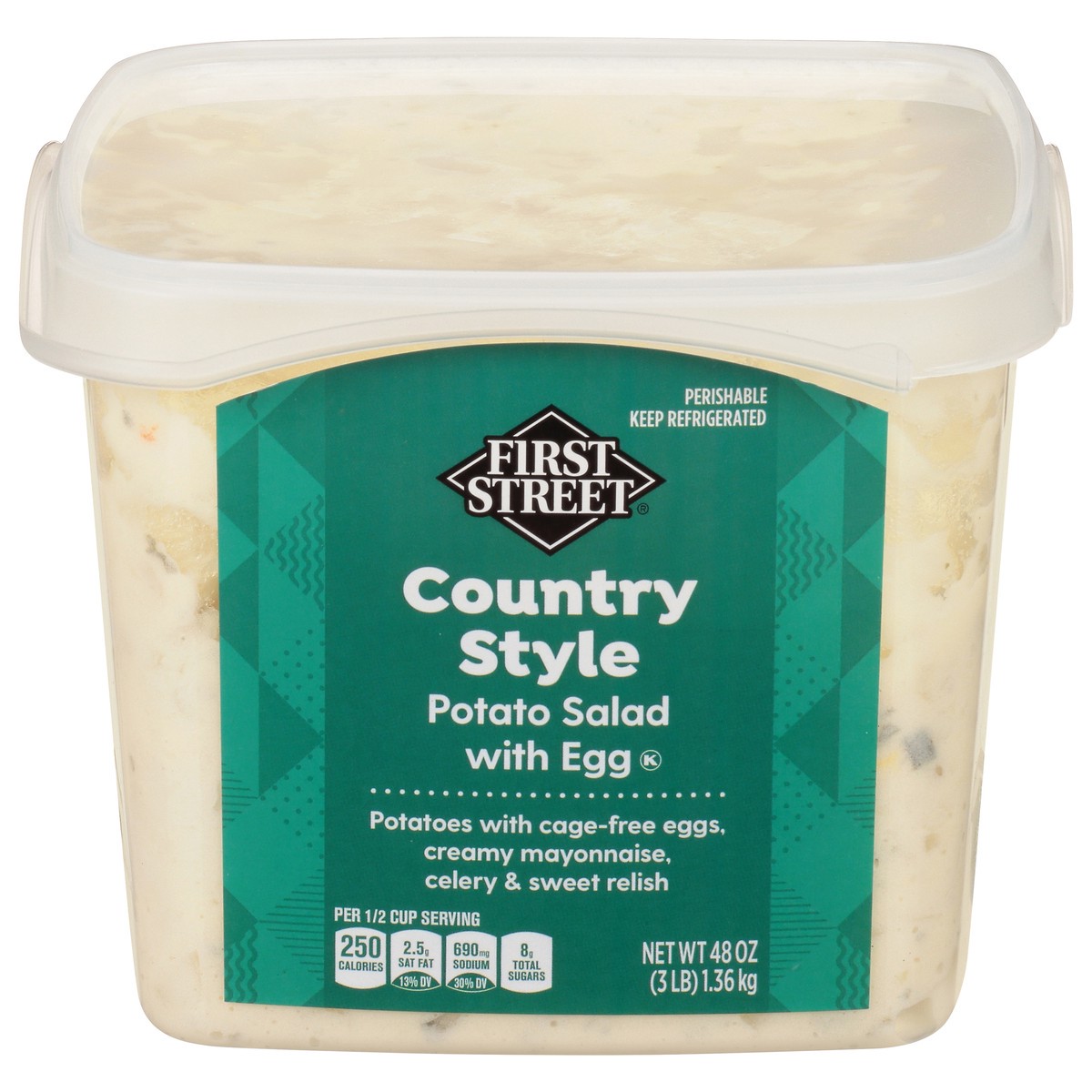 slide 4 of 4, First Street Country Potato Salad W/ Egg, 3 lb