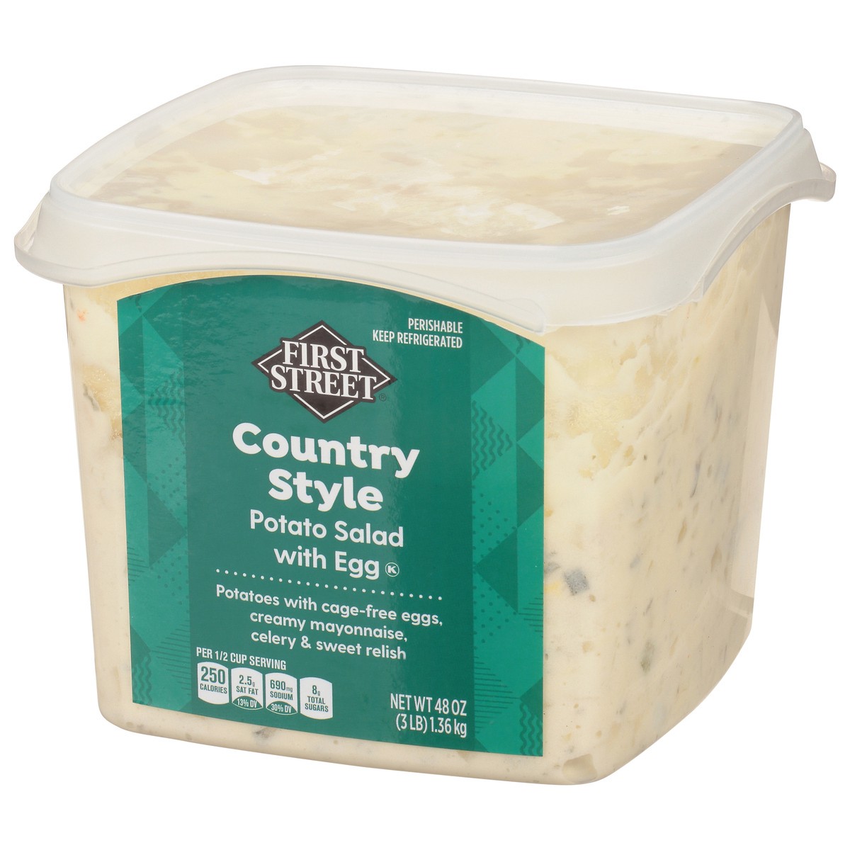 slide 3 of 4, First Street Country Potato Salad W/ Egg, 3 lb