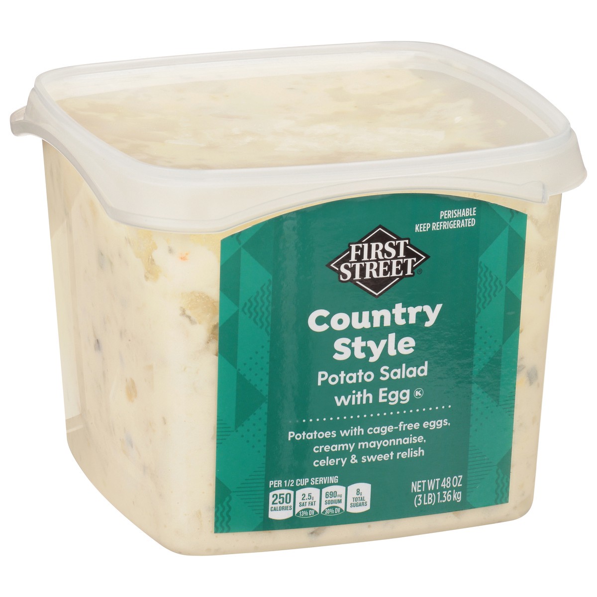 slide 2 of 4, First Street Country Potato Salad W/ Egg, 3 lb