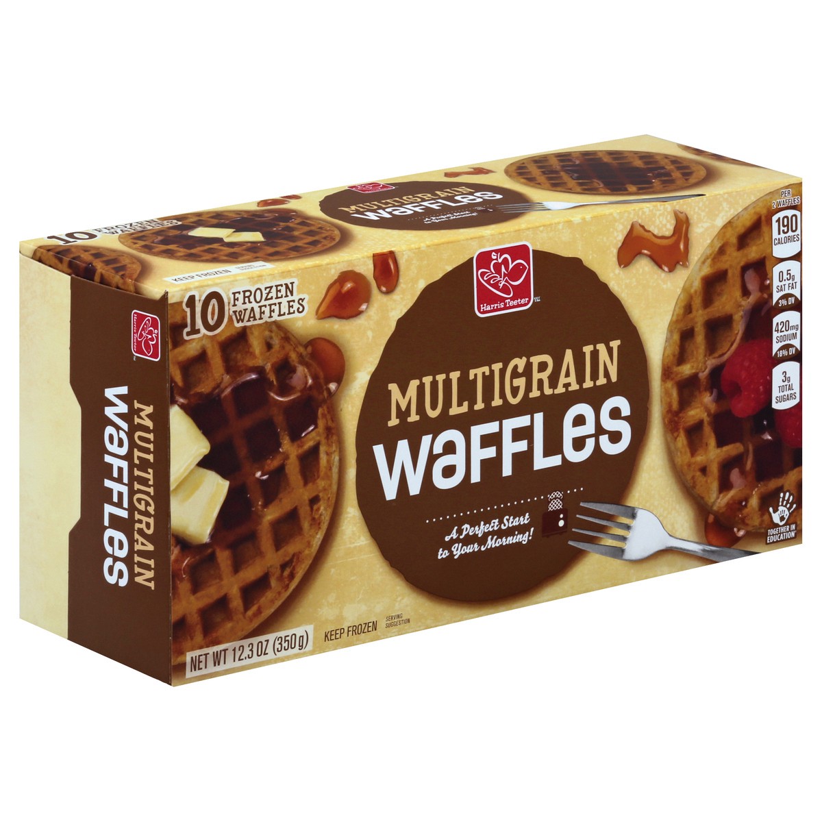slide 4 of 5, Harris Teeter Wheat Grain Waffle, 10 ct