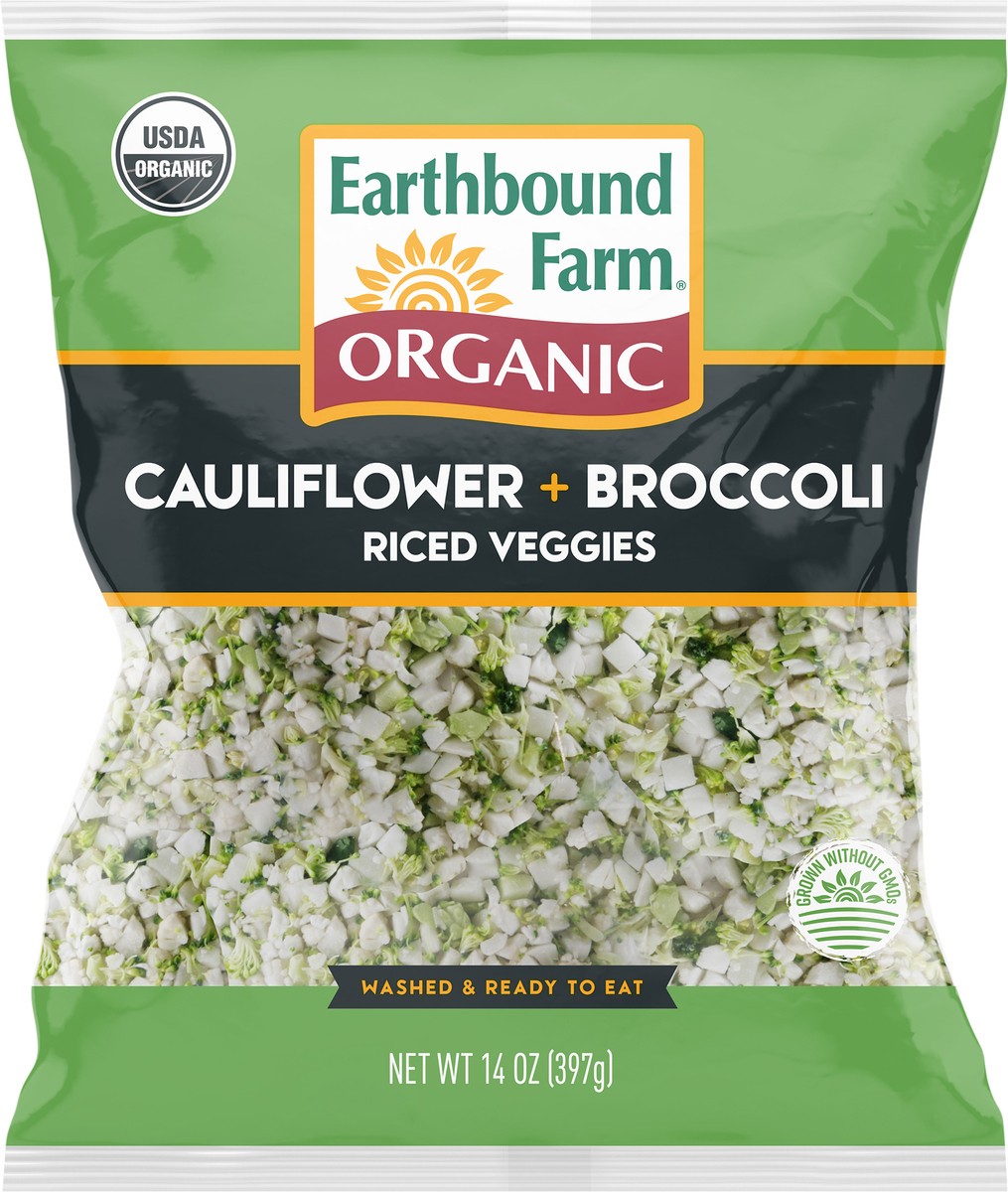 slide 3 of 3, Earthbound Farm Organic Cauli And Brocc Riced Veggies, 14 oz