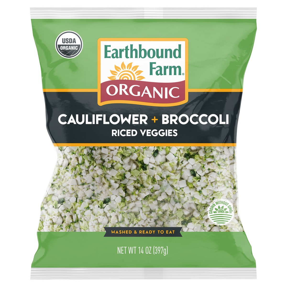 slide 1 of 3, Earthbound Farm Organic Cauli And Brocc Riced Veggies, 14 oz