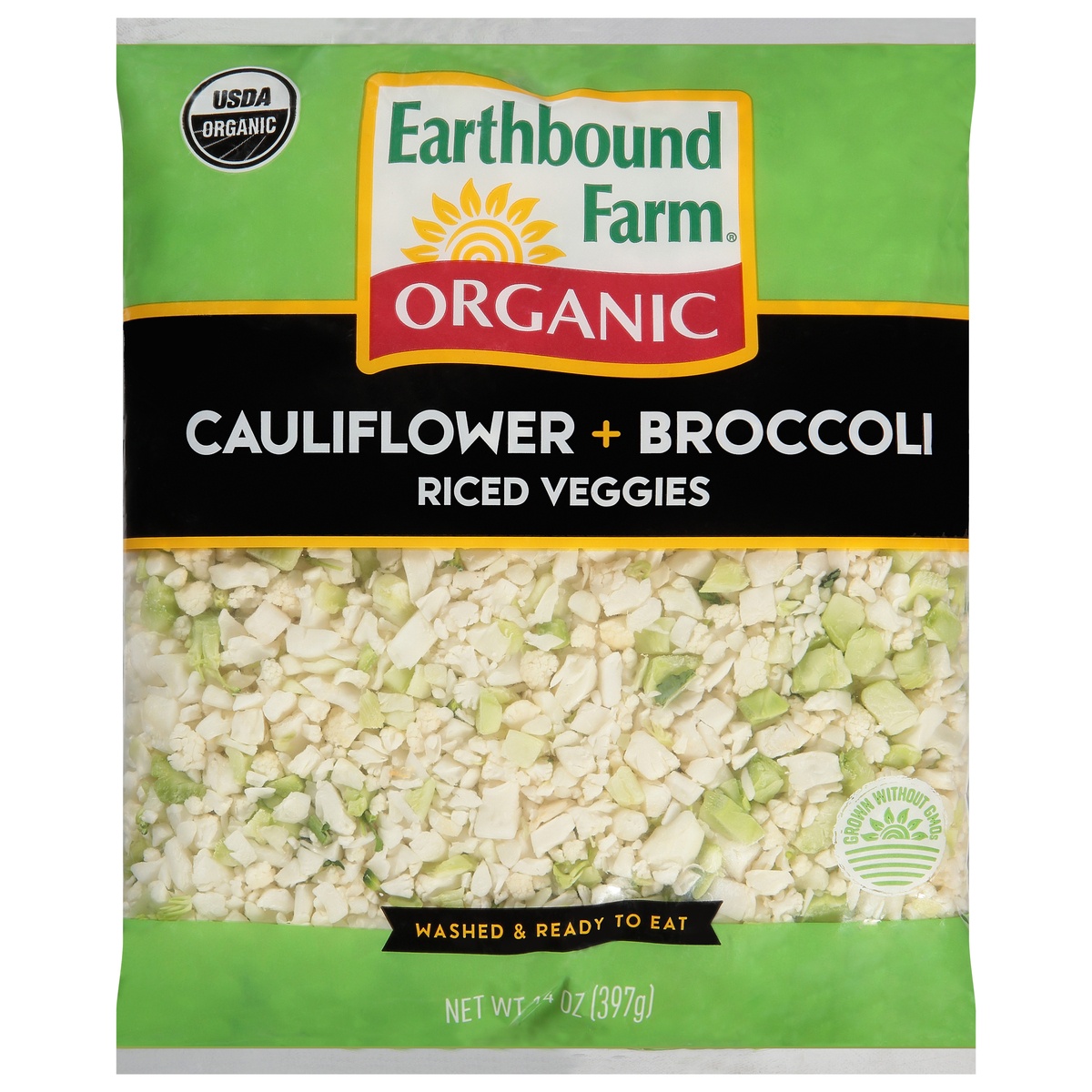 slide 11 of 11, Earthbound Farms Organic Cauliflower Broccoli Riced Veggies, 14 oz