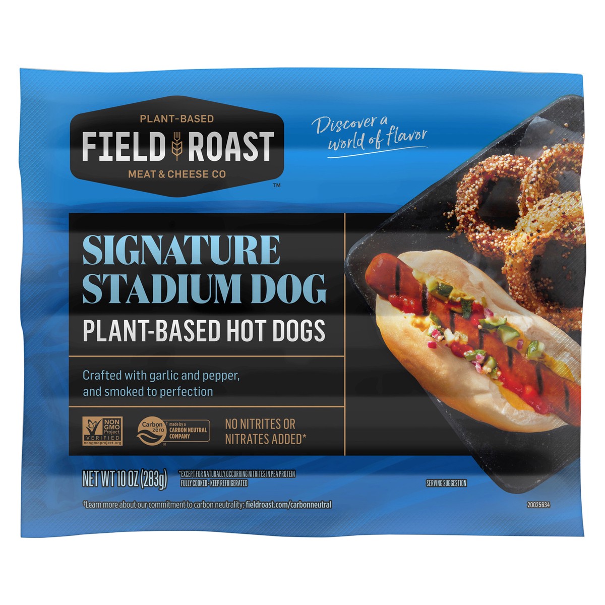 slide 1 of 5, Field Roast Signature Stadium Dog Plant Based Hot Dogs, 10 oz