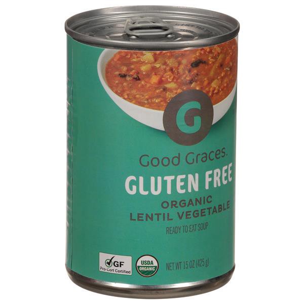 slide 1 of 1, Good Graces Gluten Free Organic Lentil Vegetable Soup, 15 oz