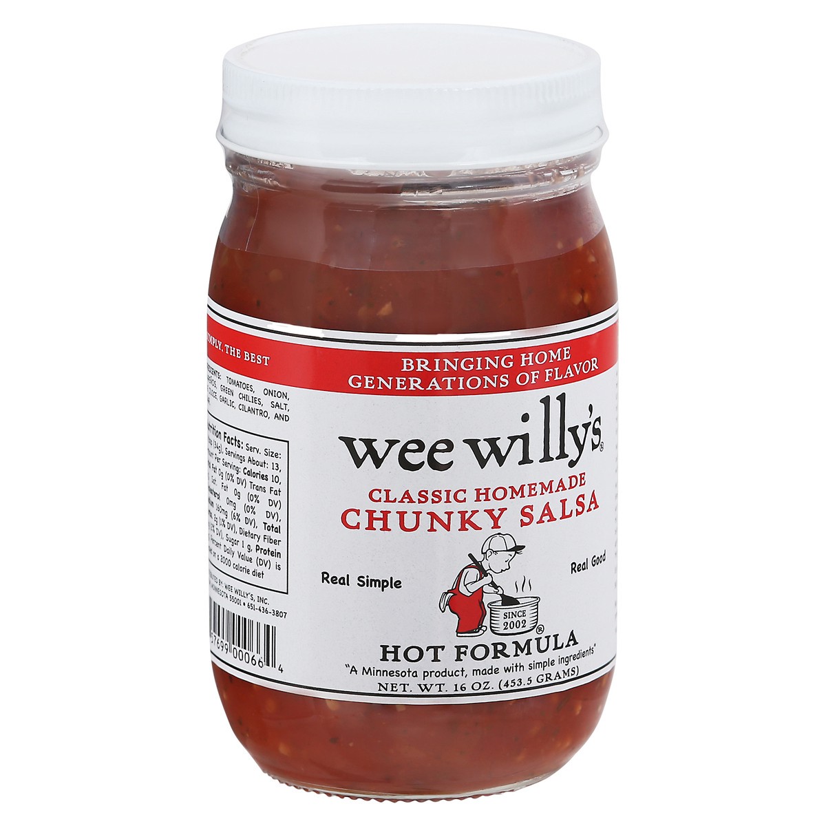 slide 8 of 12, Wee Willy's Hot Chunky Salsa,