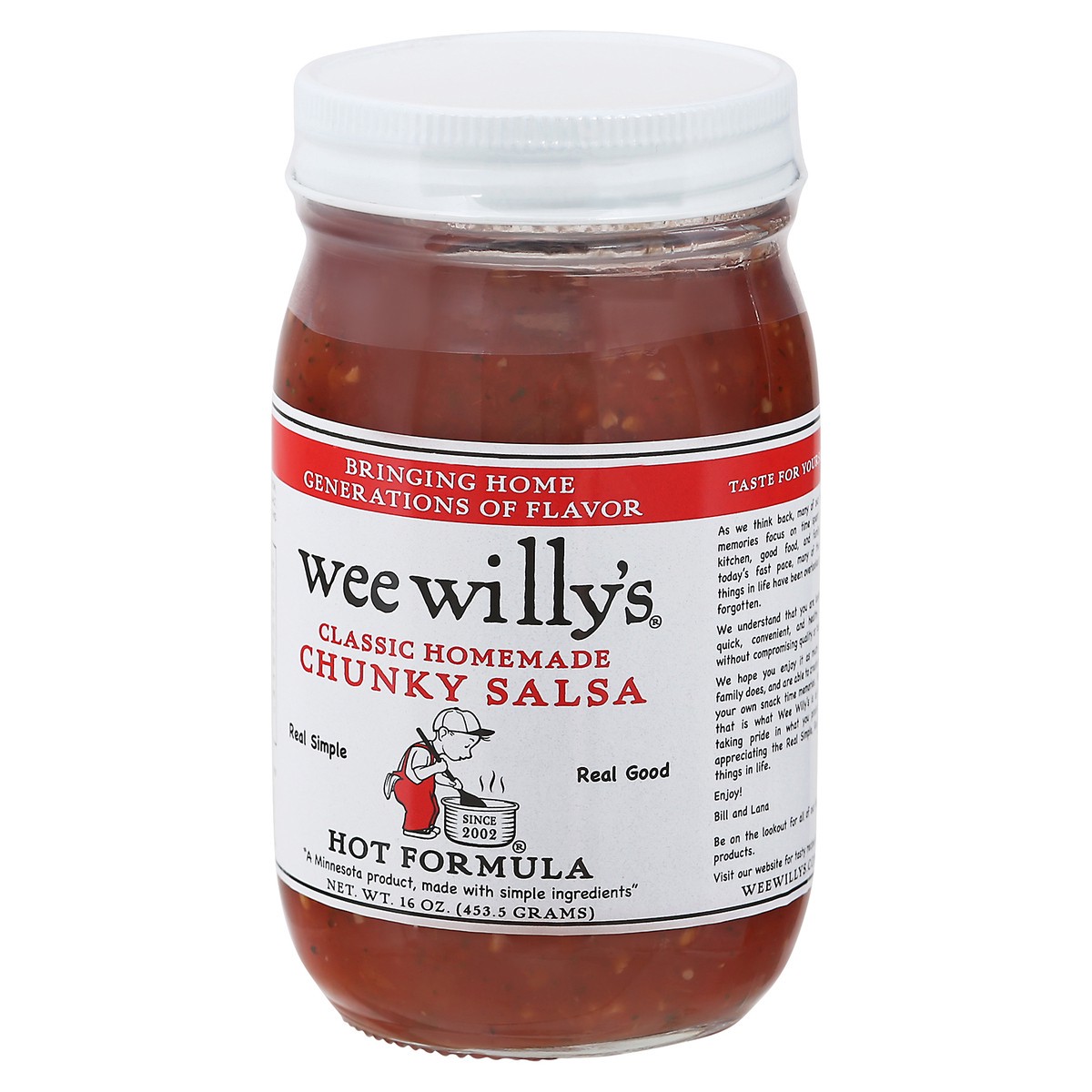 slide 10 of 12, Wee Willy's Hot Chunky Salsa,