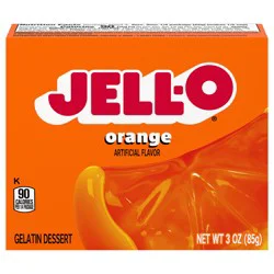 Jell-O Orange Artificially Flavored Gelatin Dessert Mix, 3 oz Box