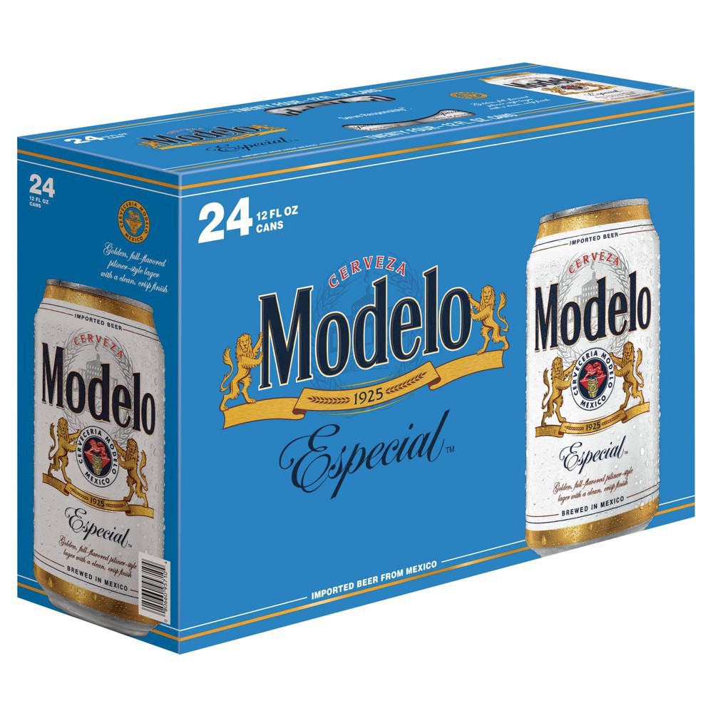 slide 16 of 43, Modelo Mexican Lager Import Beer, 24 pk 12 fl oz Cans, 4.4% ABV, 24 ct; 12 fl oz