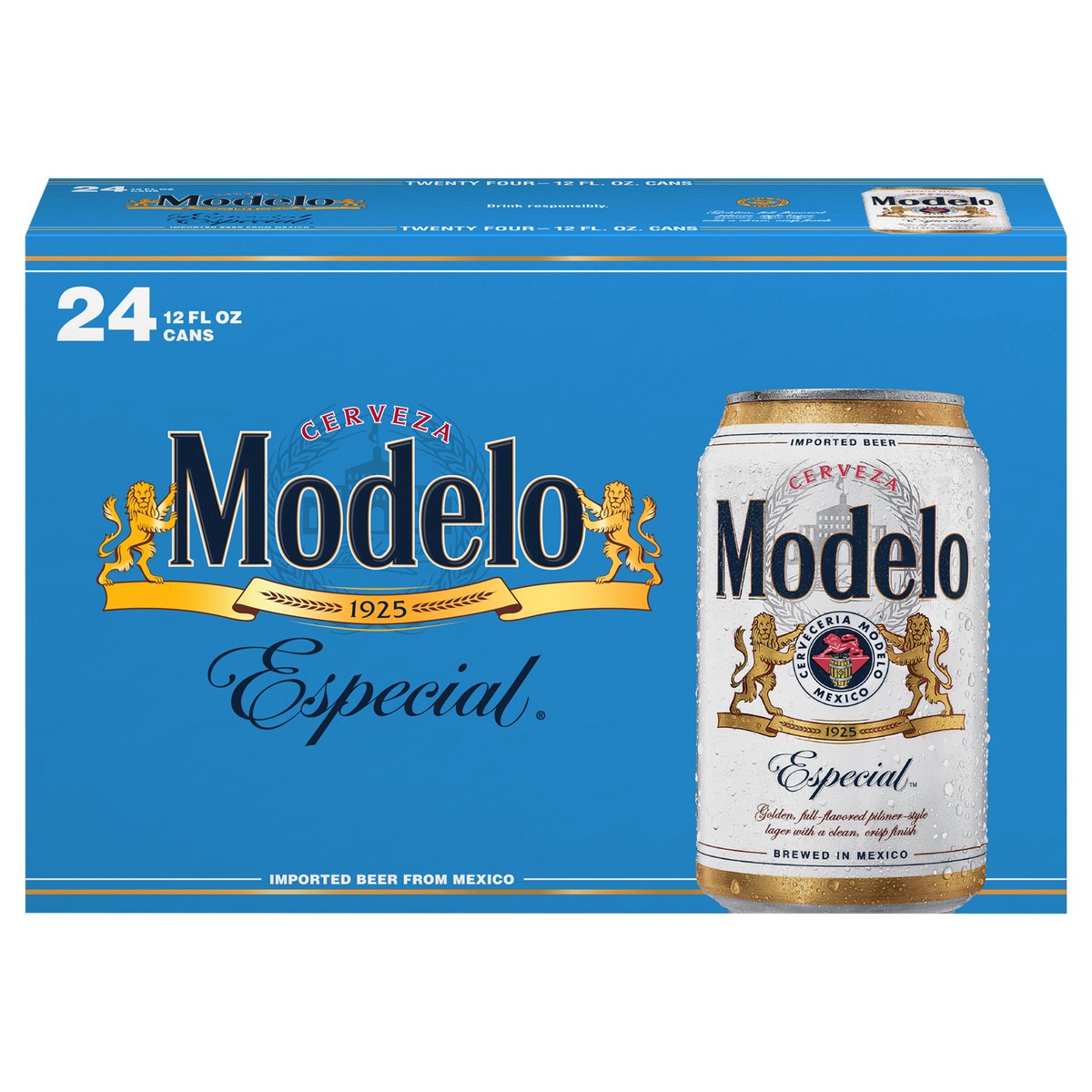 slide 1 of 43, Modelo Especial Mexican Lager Beer, 24 pk 12 fl oz Cans, 4.4% ABV, 24 ct