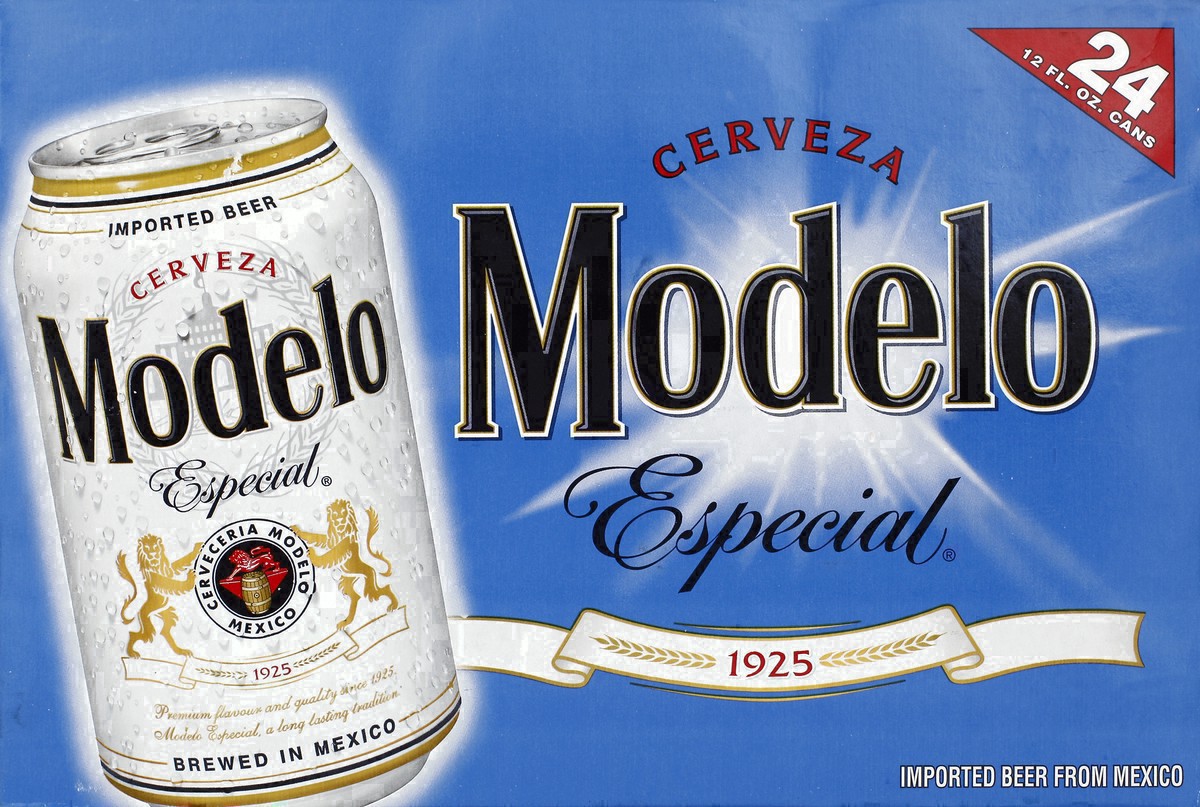 slide 22 of 43, Modelo Mexican Lager Import Beer, 24 pk 12 fl oz Cans, 4.4% ABV, 24 ct; 12 fl oz