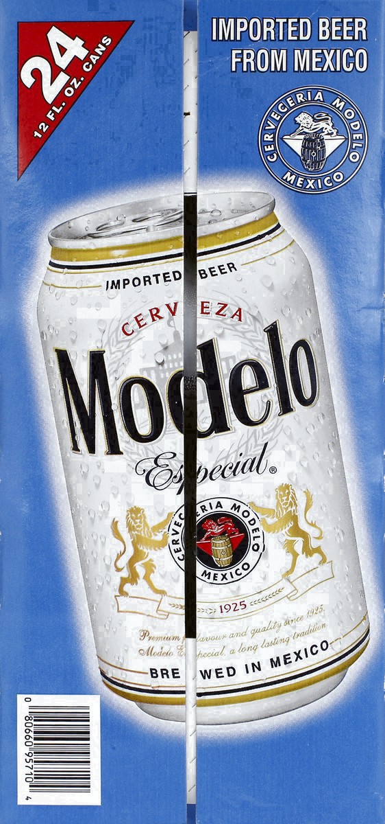 slide 12 of 43, Modelo Mexican Lager Import Beer, 24 pk 12 fl oz Cans, 4.4% ABV, 24 ct; 12 fl oz