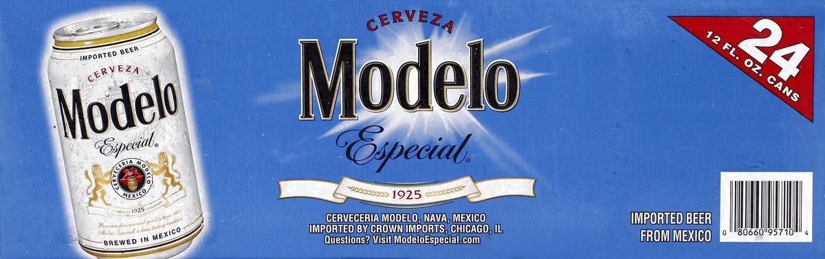 slide 40 of 43, Modelo Mexican Lager Import Beer, 24 pk 12 fl oz Cans, 4.4% ABV, 24 ct; 12 fl oz