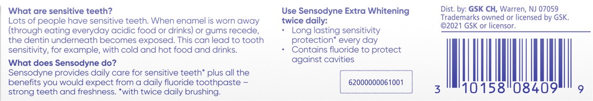 slide 8 of 9, Sensodyne Extra Whitening Sensitive Teeth Whitening Toothpaste - 0.8 Ounces, 0.8 oz