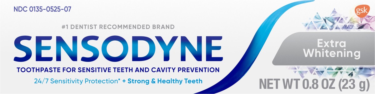 slide 5 of 9, Sensodyne Extra Whitening Sensitive Teeth Whitening Toothpaste - 0.8 Ounces, 0.8 oz