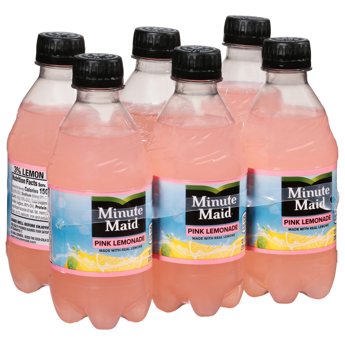 slide 9 of 9, Minute Maid Pink Lemonade Bottles, 12 fl oz, 6 Pack, 6 ct