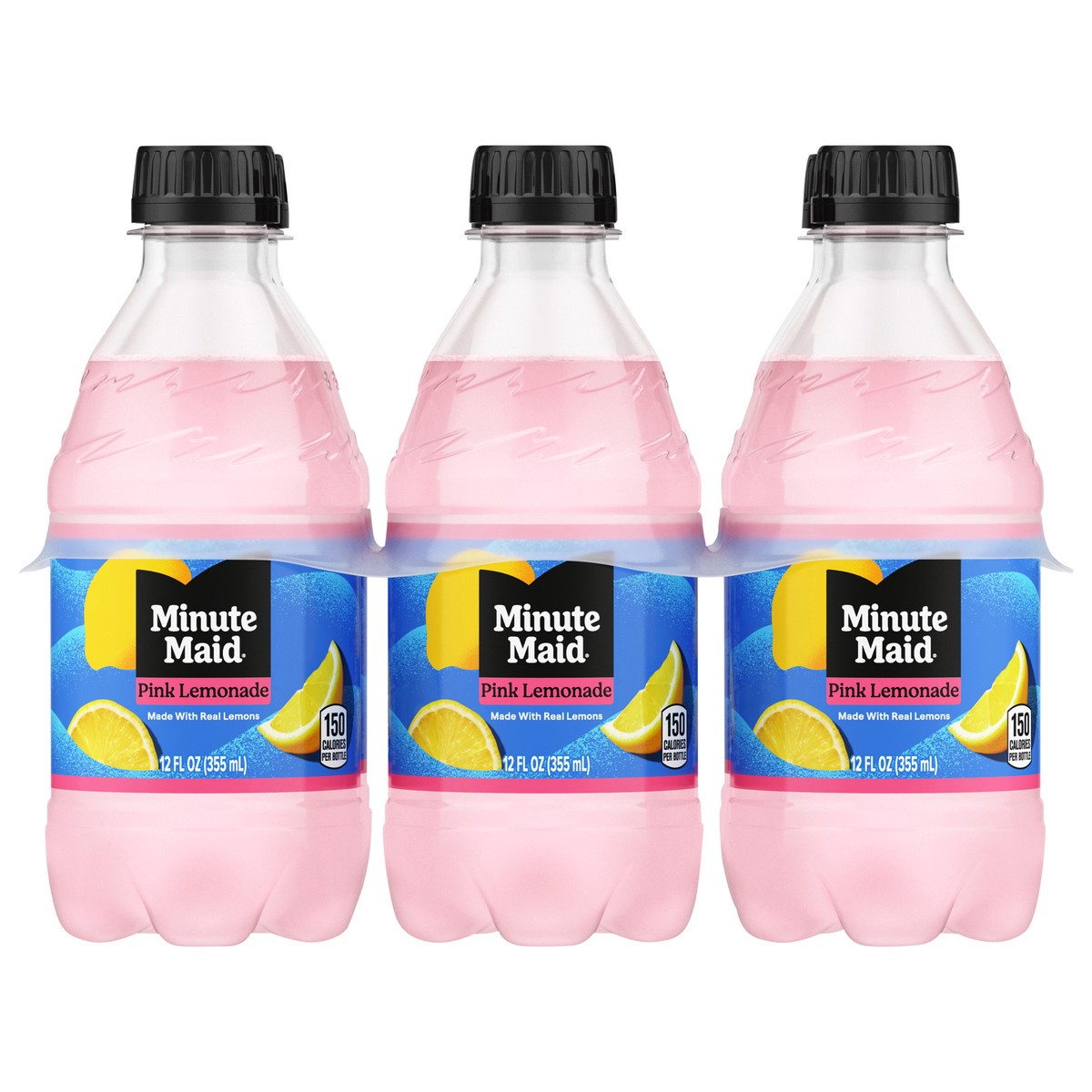 slide 1 of 9, Minute Maid Pink Lemonade Bottles, 12 fl oz, 6 Pack, 6 ct