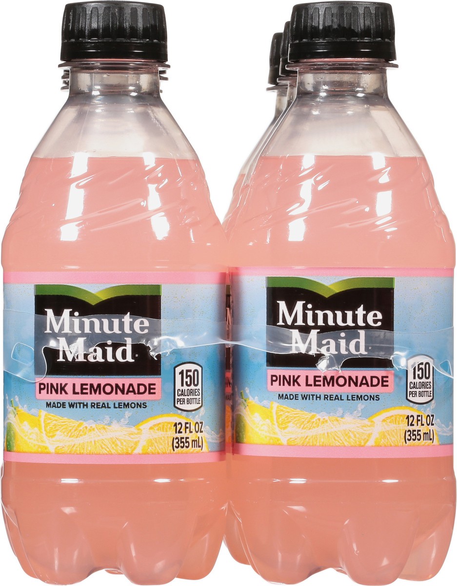 slide 4 of 9, Minute Maid Pink Lemonade Bottles, 12 fl oz, 6 Pack, 6 ct