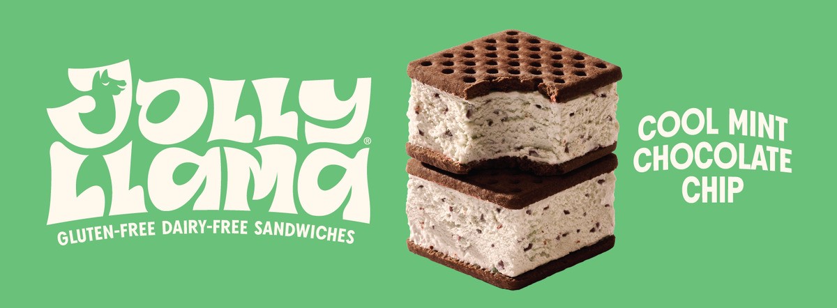 slide 3 of 13, Jolly Llama Sandwiches, Cool Mint Chocolate Chip, 4 ct