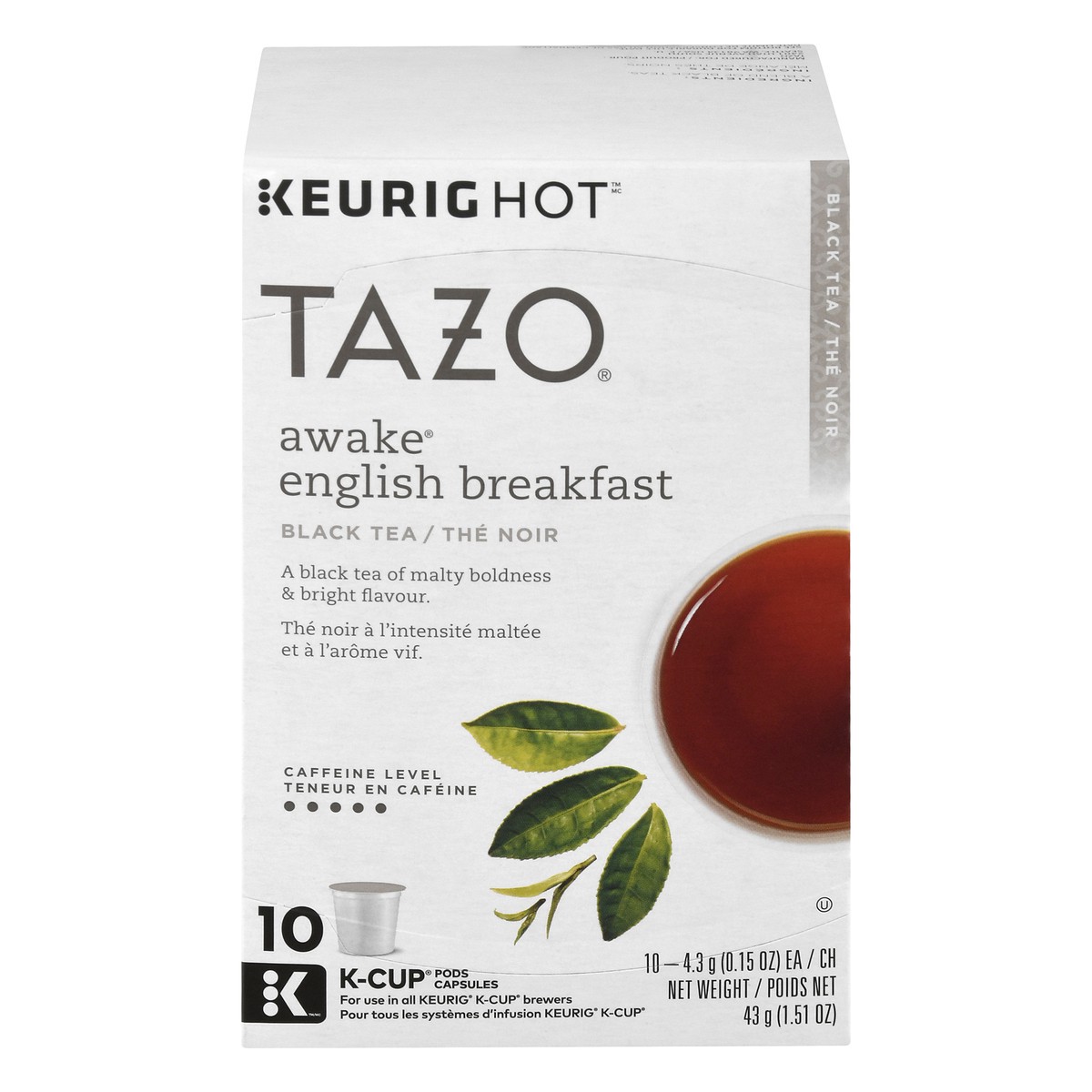 slide 1 of 12, Tazo Awake English Breakfast K-Cup Pods Capsules Black Tea 10 ea, 10 ct