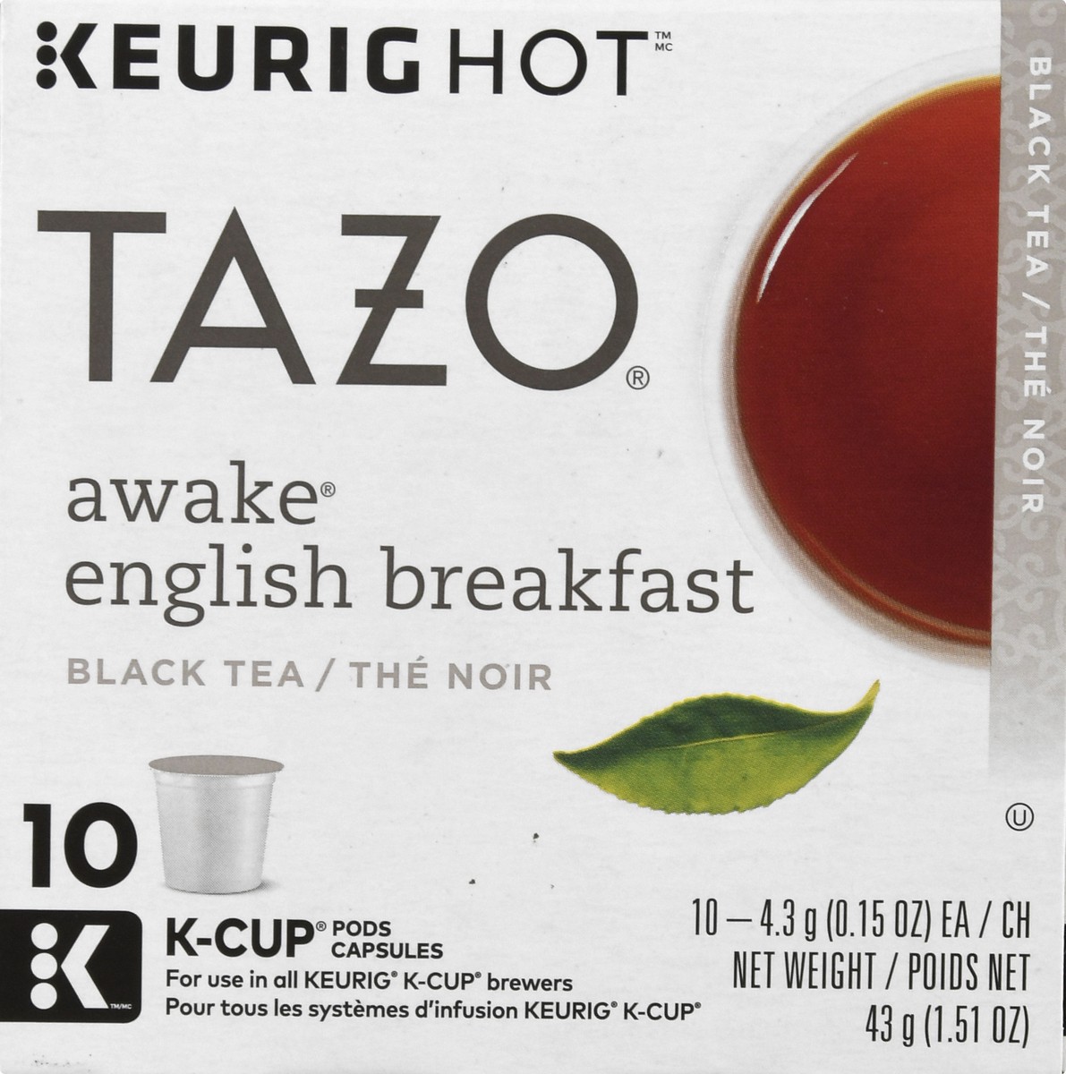 slide 4 of 12, Tazo Awake English Breakfast K-Cup Pods Capsules Black Tea 10 ea, 10 ct