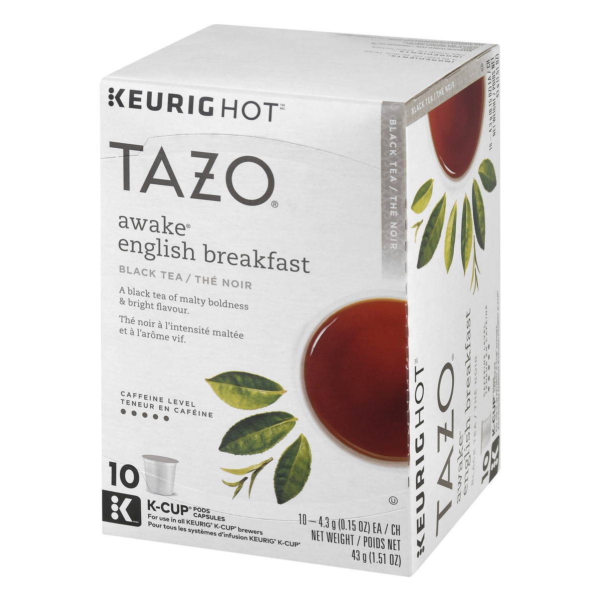slide 5 of 12, Tazo Awake English Breakfast K-Cup Pods Capsules Black Tea 10 ea, 10 ct
