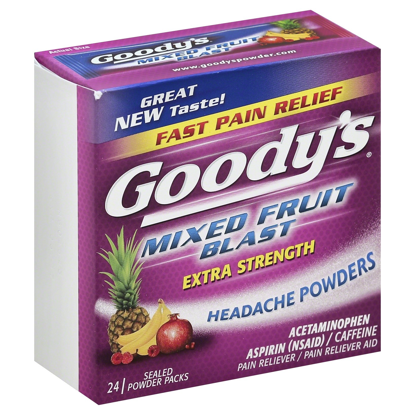 Goody's Extra Strength Headache Powders Mixed Fruit Blast 24 ct Shipt
