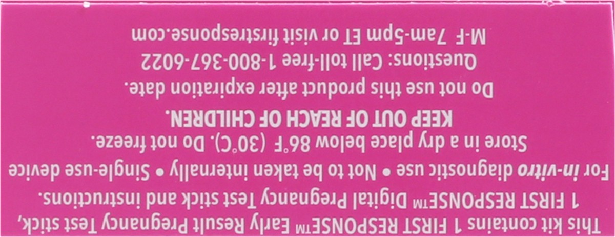 slide 5 of 13, First Response Test & Confirm Pregnancy Test, 1 Line Test and 1 Digital Test Pack, 2 ct