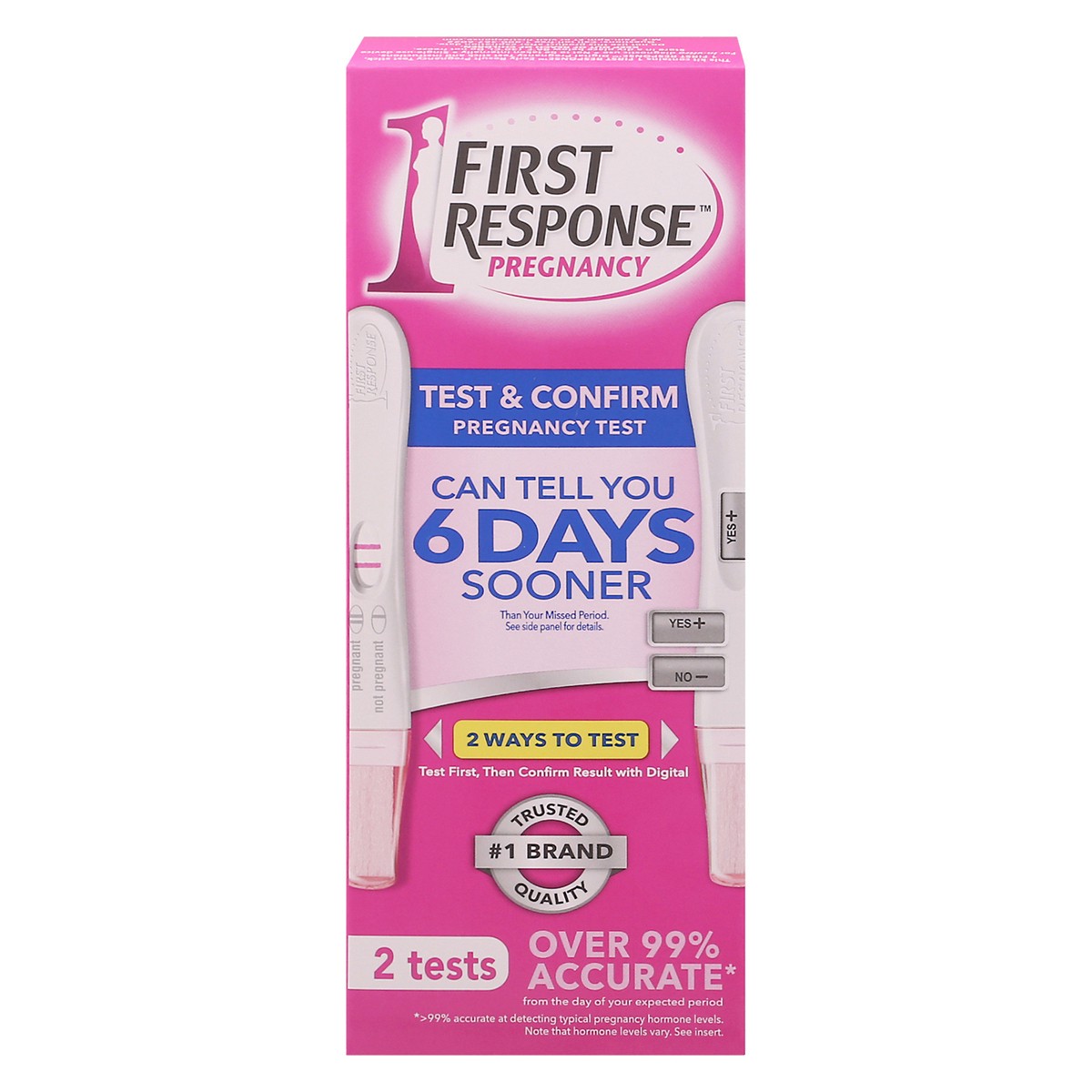 slide 1 of 13, First Response Test & Confirm Pregnancy Test, 1 Line Test and 1 Digital Test Pack, 2 ct