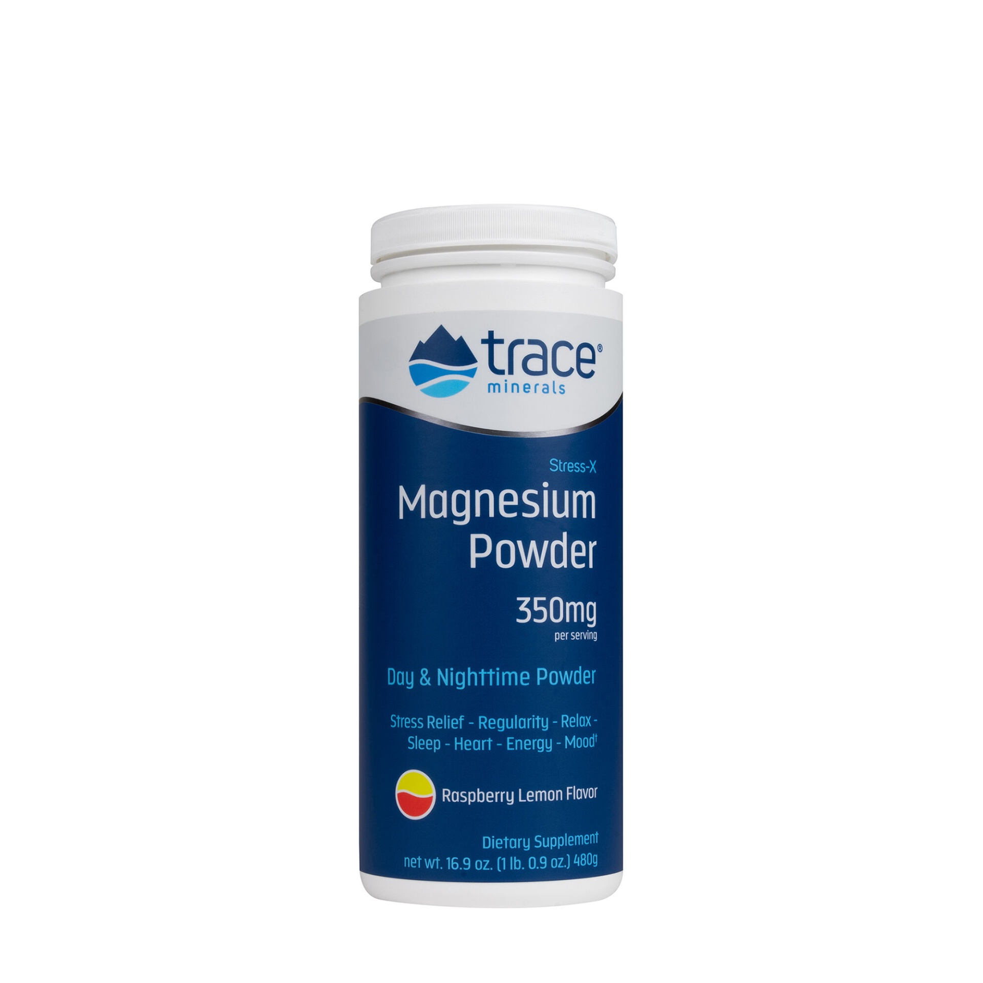 slide 1 of 1, Trace Minerals Stress-X Magnesium Powder - Raspberry Lemon, 1 ct