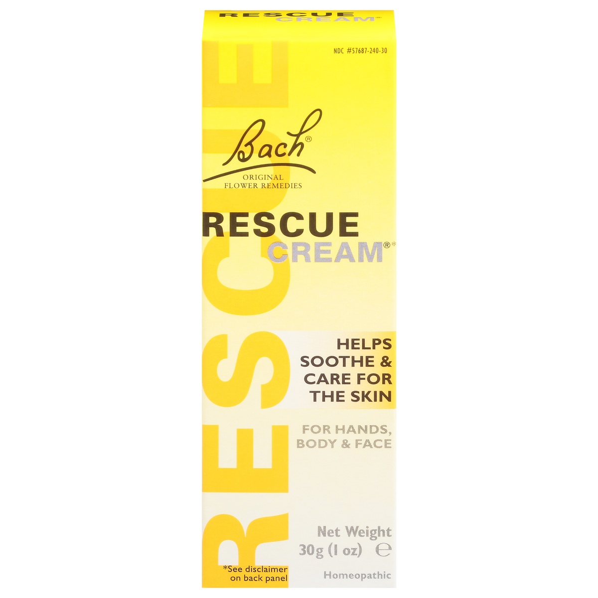 slide 1 of 1, Bach Rescue Remedy Cream, 30 gram