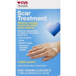 slide 1 of 1, CVS Health Silicone Scar Treatment Sheet, 8 Ct, 8 ct