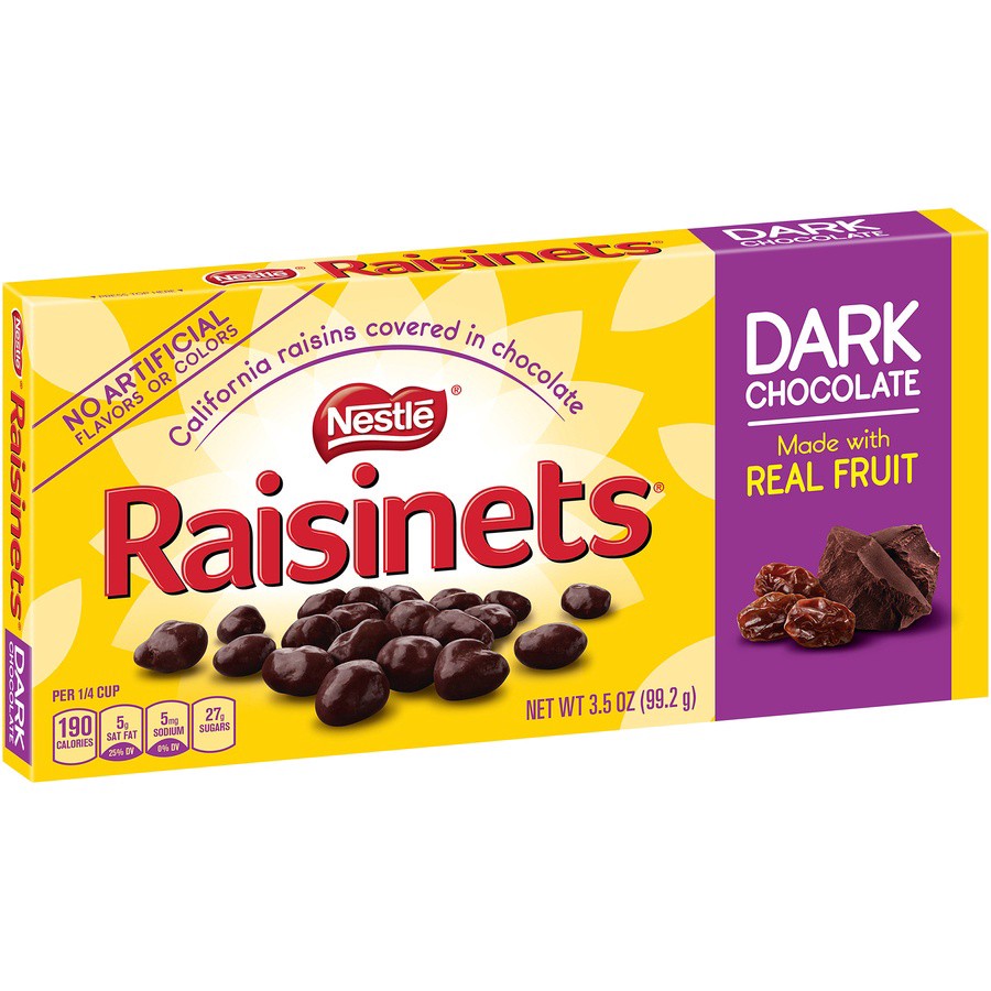 slide 3 of 9, Raisinets Dark Chocolate Candy, 3.5 oz