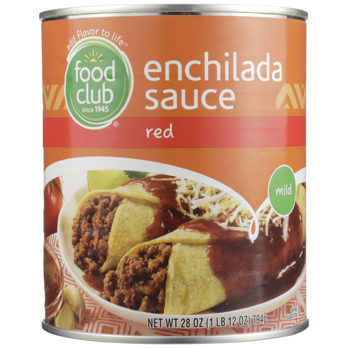 slide 8 of 9, Food Club Mild Red Enchilada Sauce, 28 oz