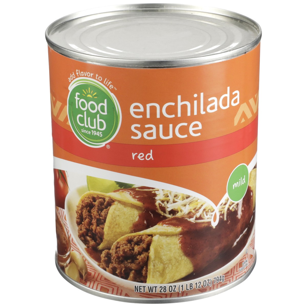 slide 1 of 9, Food Club Mild Red Enchilada Sauce, 28 oz