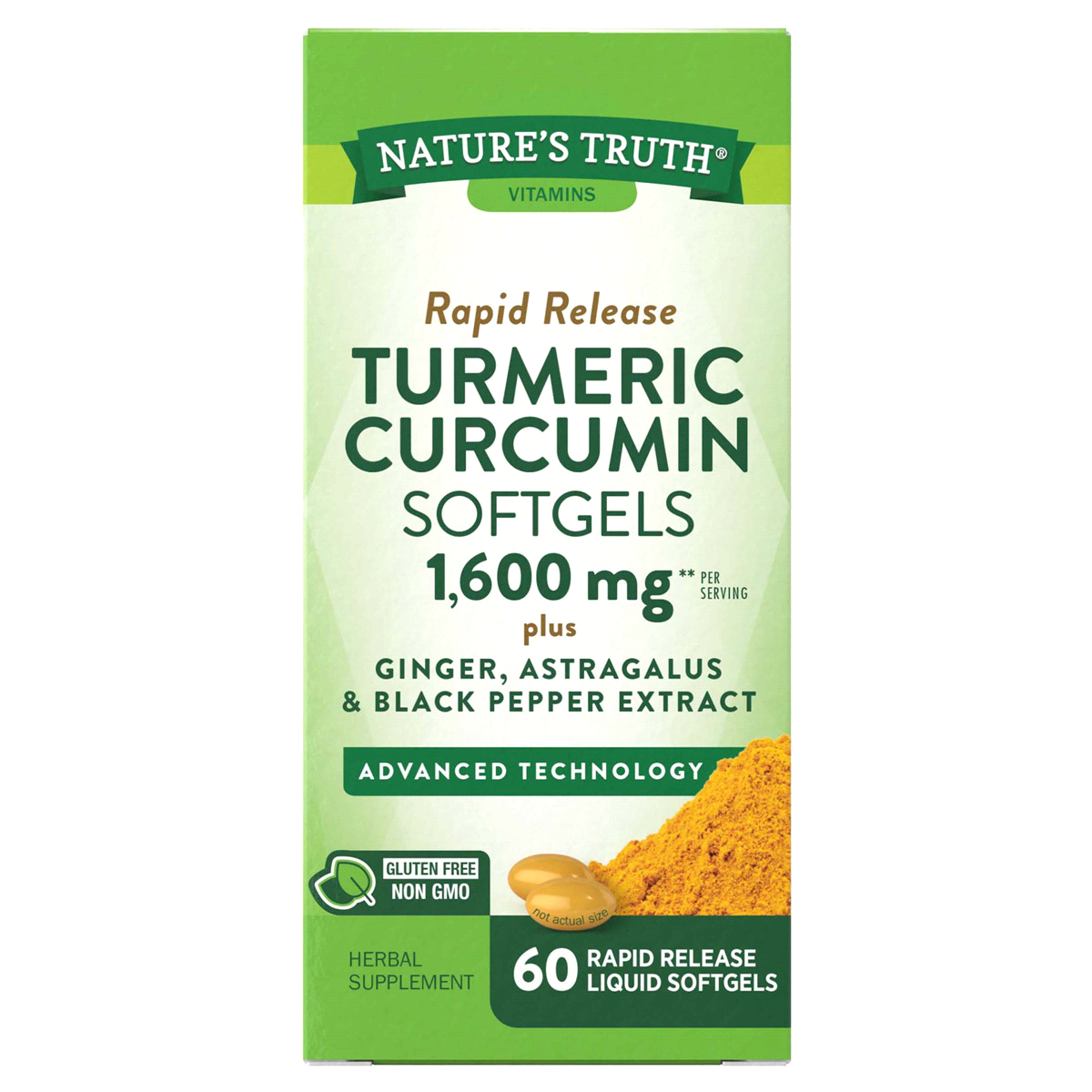 slide 1 of 17, Nature's Truth Turmeric Curcumin 1,600 mg, 60 ct