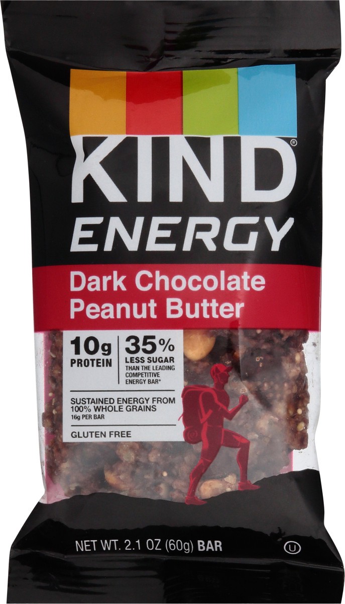 slide 1 of 13, KIND Dark Chocolate Peanut Butter Energy Bar 2.1 oz, 2.1 oz