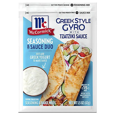slide 1 of 1, Mccormick Greek Gyro & Tzatziki Mix 1.5 Oz - 1.5 OZ, 1.5 oz