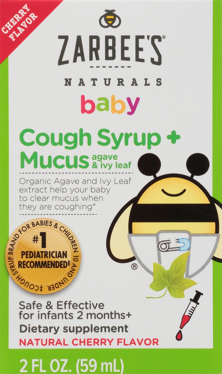 slide 1 of 9, Zarbee's Naturals Naturals Baby Natural Cherry Flavor Cough Syrup + Mucus 2 fl oz Box, 2 fl oz