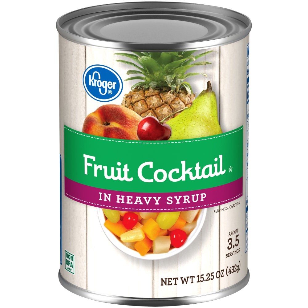 slide 3 of 3, KrogerFruit Cocktail In Heavy Syrup, 15.25 oz