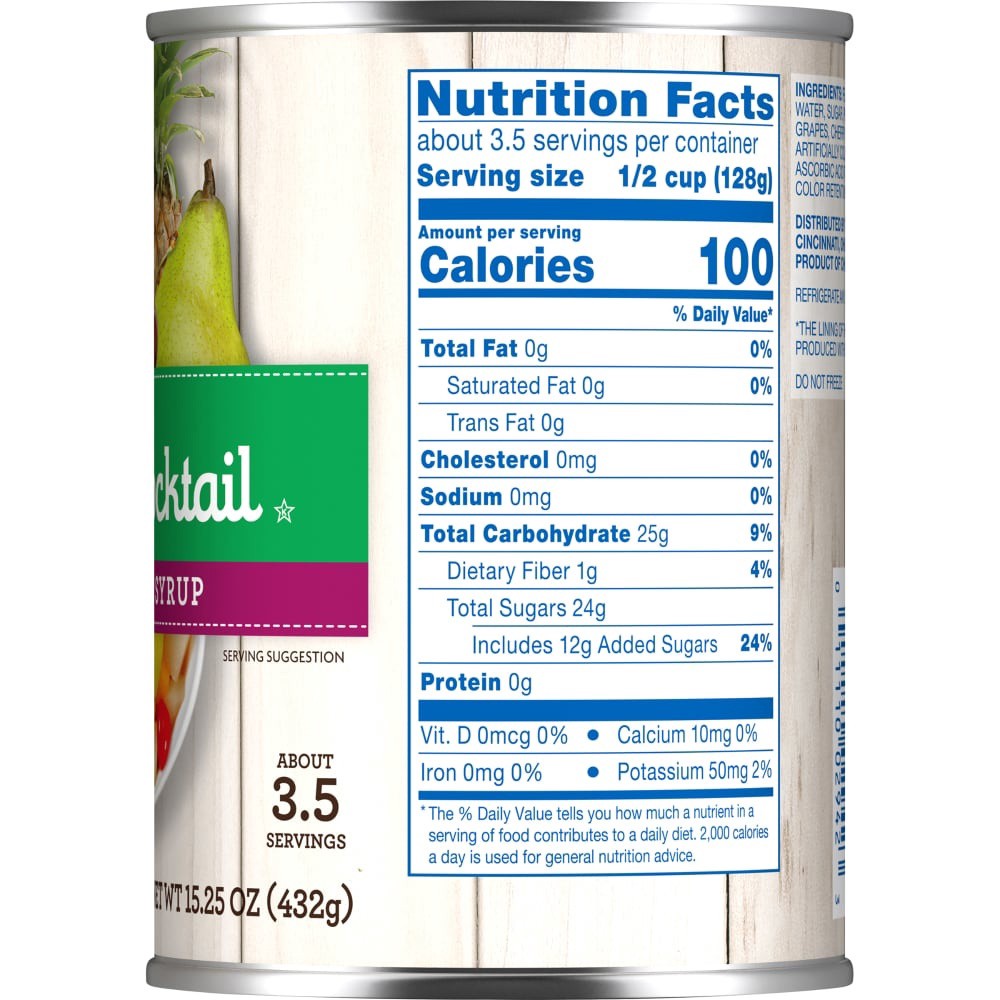 slide 2 of 3, KrogerFruit Cocktail In Heavy Syrup, 15.25 oz
