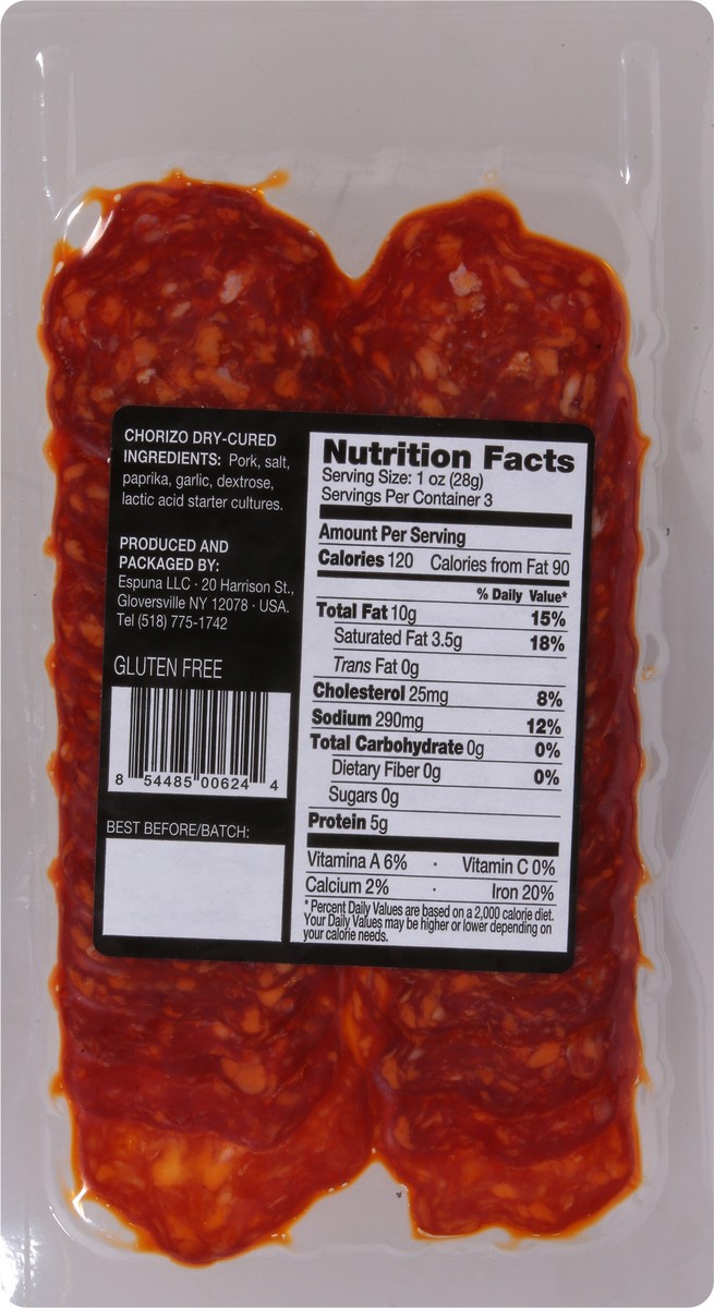 slide 9 of 12, Espuña Sliced Dry-Cured Chorizo 3 oz, 3 oz