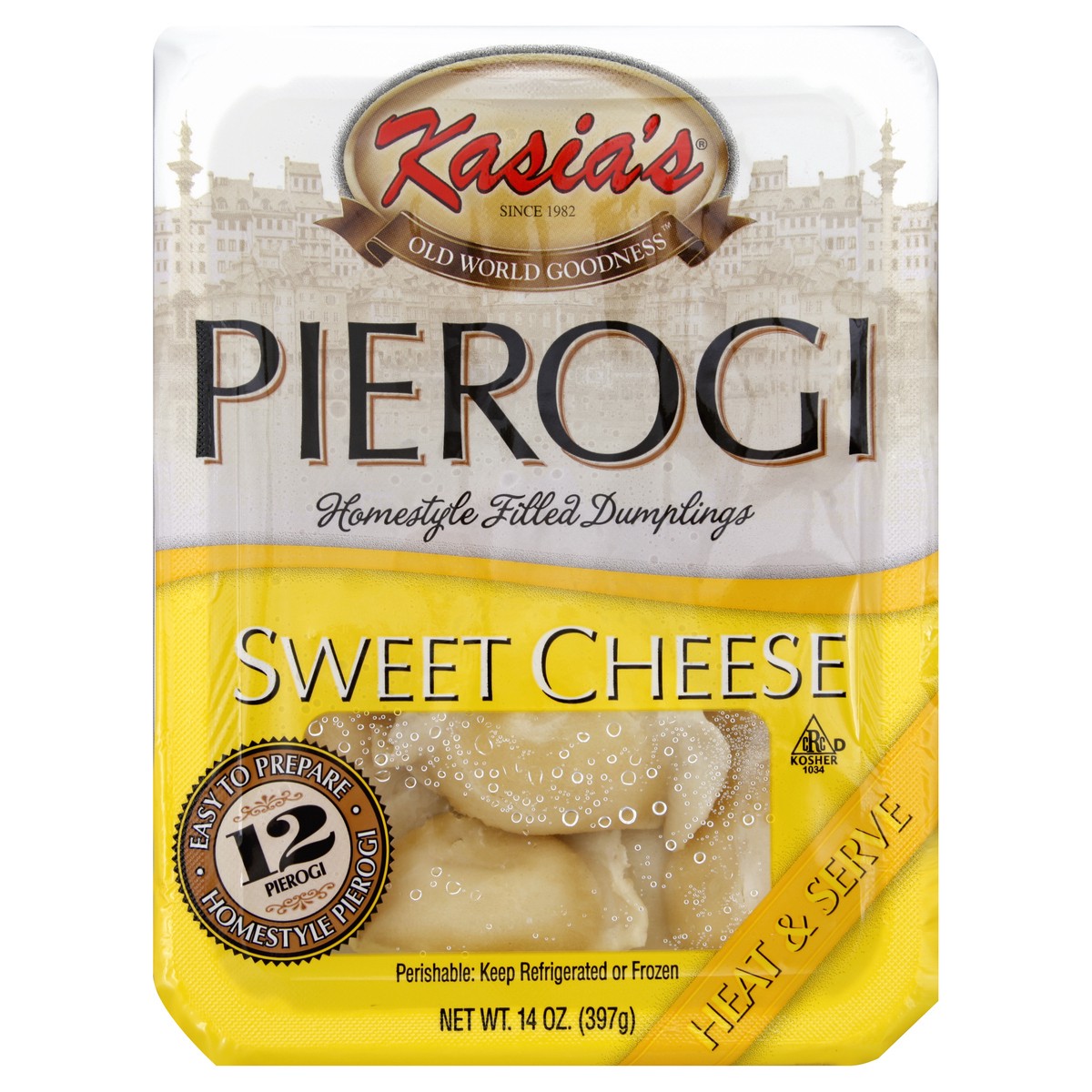 slide 3 of 4, Kasia's Sweet Cheese Pierogi, 14 oz