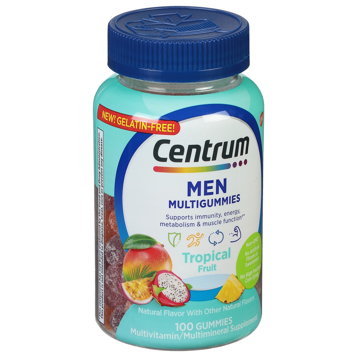 slide 4 of 9, Centrum Men MultiGummies Tropical Fruit, 100 ct